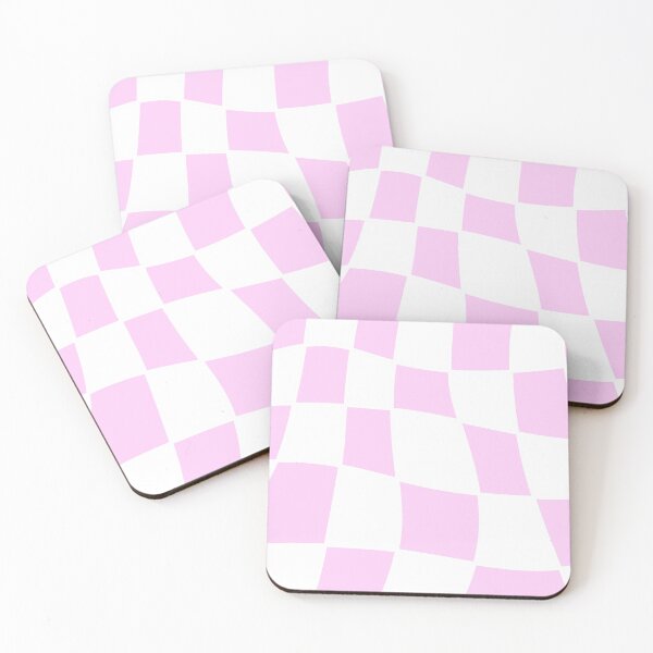 Item preview, patrón de cuadrados irregulares color rosa pastel y blanco designed and sold by ArtKar.