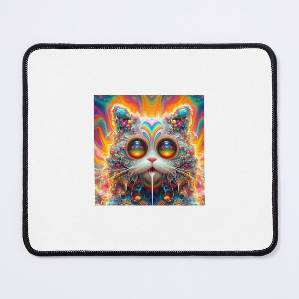 Item preview, Psychedelic drooling rainbow cat designed and sold by juss22.