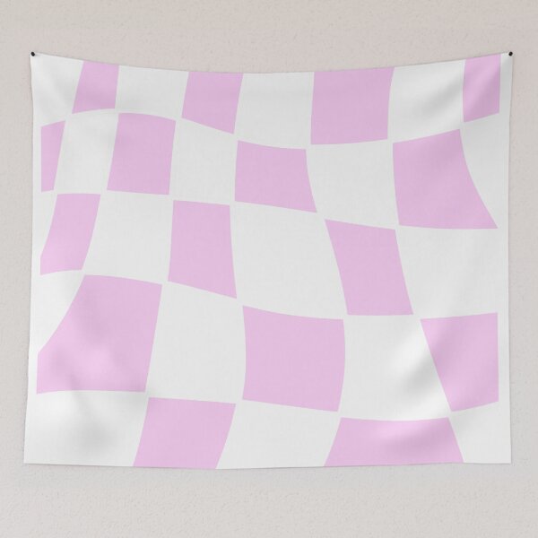 Item preview, patrón de cuadrados irregulares color rosa pastel y blanco designed and sold by ArtKar.