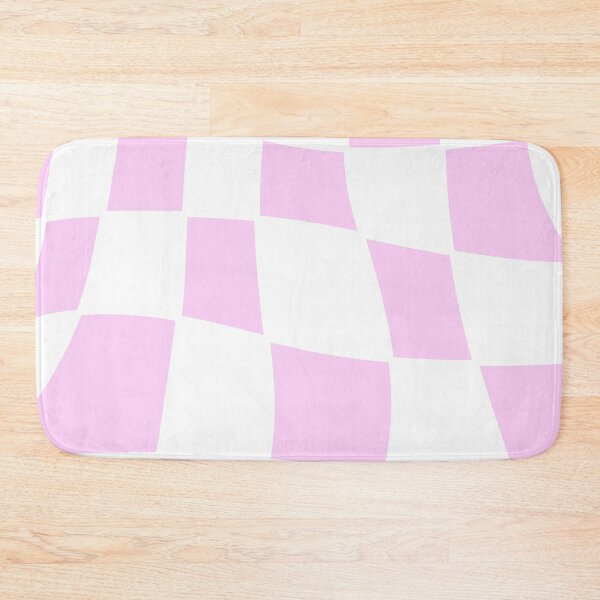 Item preview, patrón de cuadrados irregulares color rosa pastel y blanco designed and sold by ArtKar.