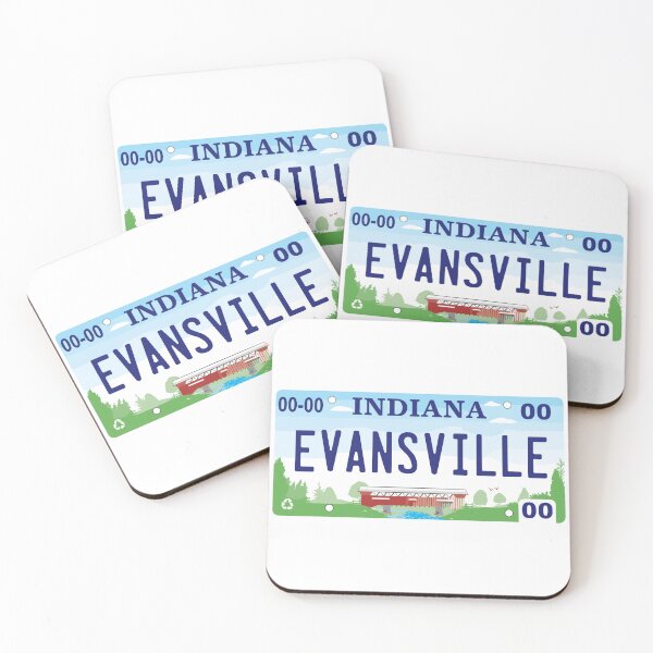 Item preview, Evansville Indiana License Plate designed and sold by Decal Mania.