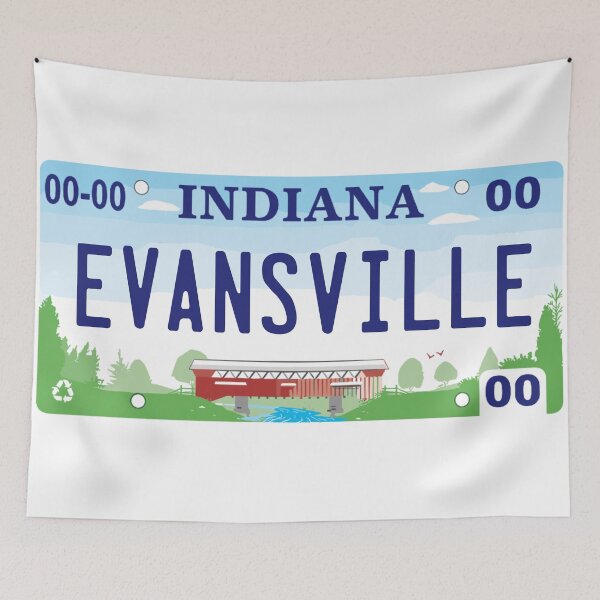 Item preview, Evansville Indiana License Plate designed and sold by Decal Mania.