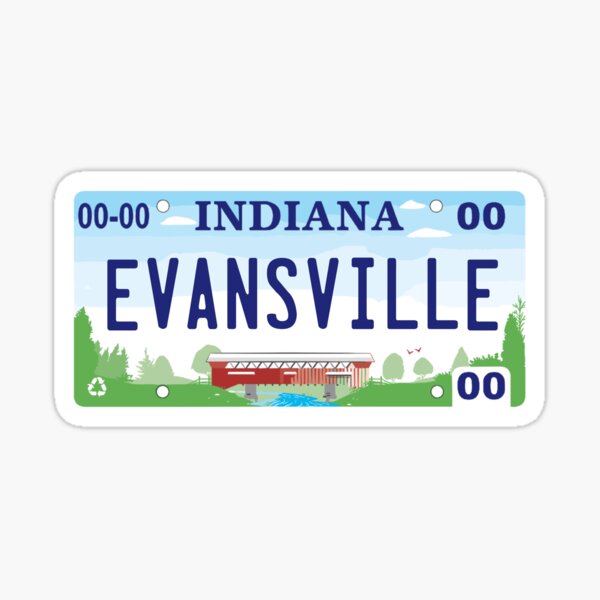 Item preview, Evansville Indiana License Plate designed and sold by zsonn.