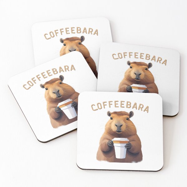 Item preview, Capybara Cute Coffebara Coffee Drinking Capy designed and sold by gillys.