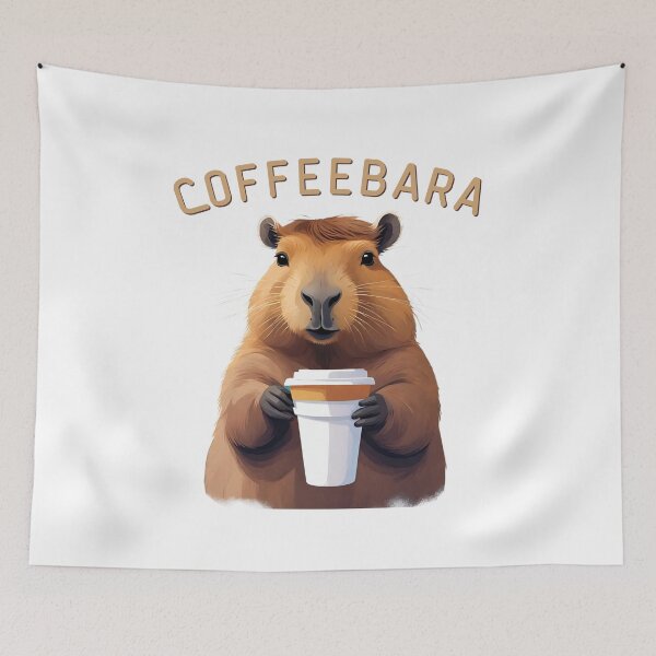 Item preview, Capybara Cute Coffebara Coffee Drinking Capy designed and sold by gillys.