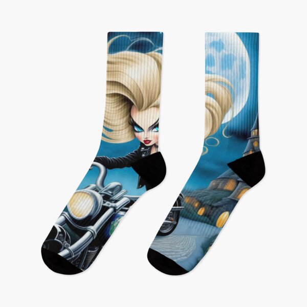 Item preview, Cute Trippy Anime Blonde Biker Girl  designed and sold by TheDarkWardrobe.