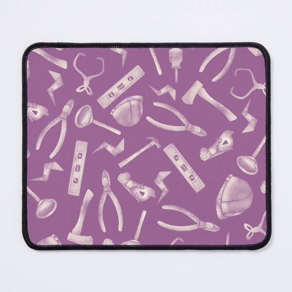 Item preview, Purple Watercolor Tradesman Construction Tools Pattern designed and sold by TheTradesStore.