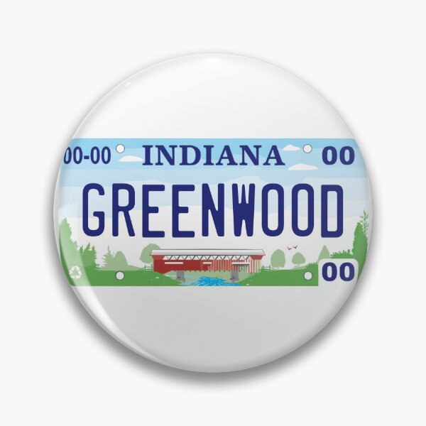 Item preview, Greenwood Indiana License Plate designed and sold by Decal Mania.