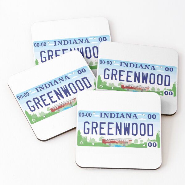 Item preview, Greenwood Indiana License Plate designed and sold by Decal Mania.