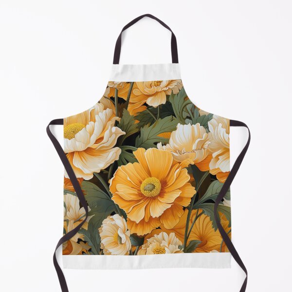 Item preview, Marigold Tile 04: Sun-Kissed Ruffles in a Field of Golden Fire Leafy Thrones designed and sold by TheBrainArt.