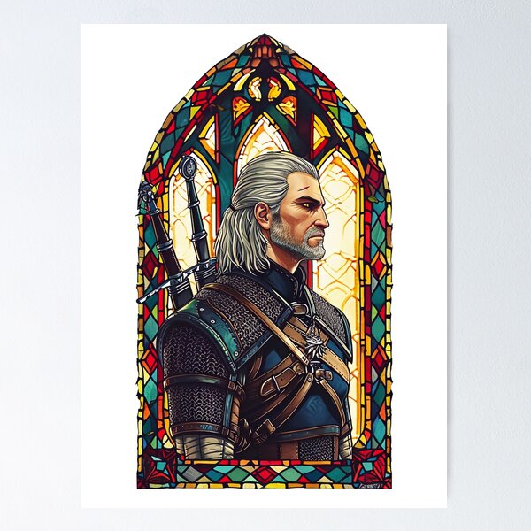 Item preview, Stained Glass Geralt designed and sold by SchellStation.