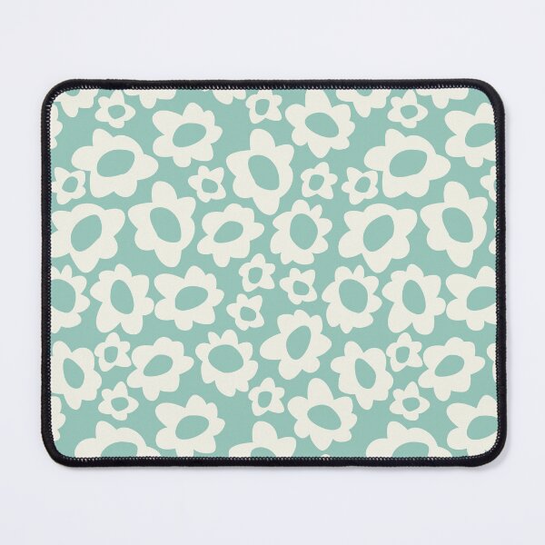 Item preview, MODERN BOHO MATISSE FLOWERS CREAM ON SAGE GREEN designed and sold by blomastudios.