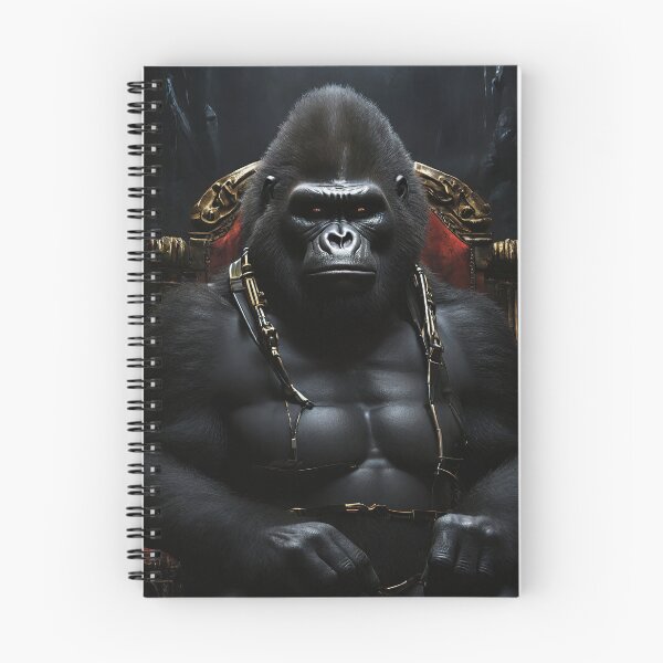 Item preview, Black Dark Gorilla – a series with darker animal characters designed and sold by MattCollinsShop.