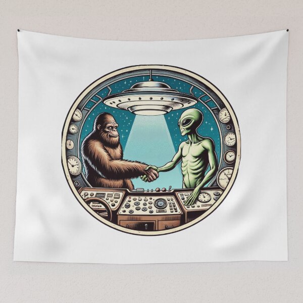 Item preview, Bigfoot And Aliens | Ufo | Believe | Done Deal designed and sold by ShopCoolStop.