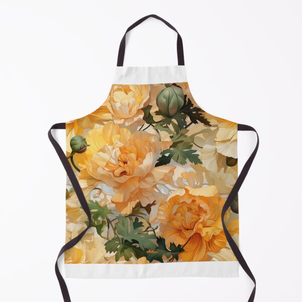 Item preview, Marigold Tile 07: Sun-Kissed Ruffles in a Field of Golden Fire Leafy Thrones designed and sold by TheBrainArt.