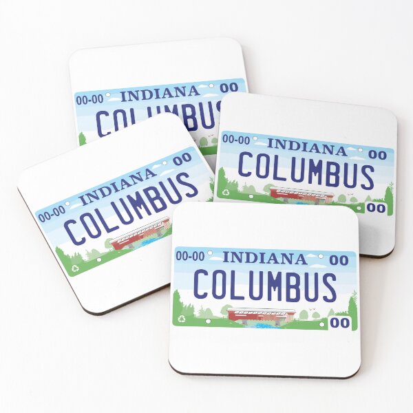 Item preview, Placa de matrícula de Columbus Indiana designed and sold by Decal Mania.
