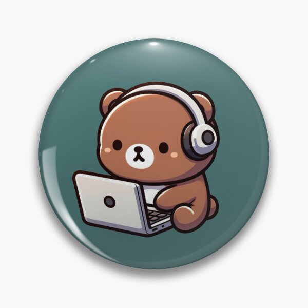 Item preview, Cute bear focusing and listening to jams designed and sold by TinySteps.