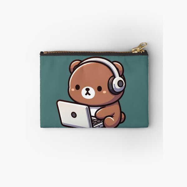 Item preview, Cute bear focusing and listening to jams designed and sold by TinySteps.