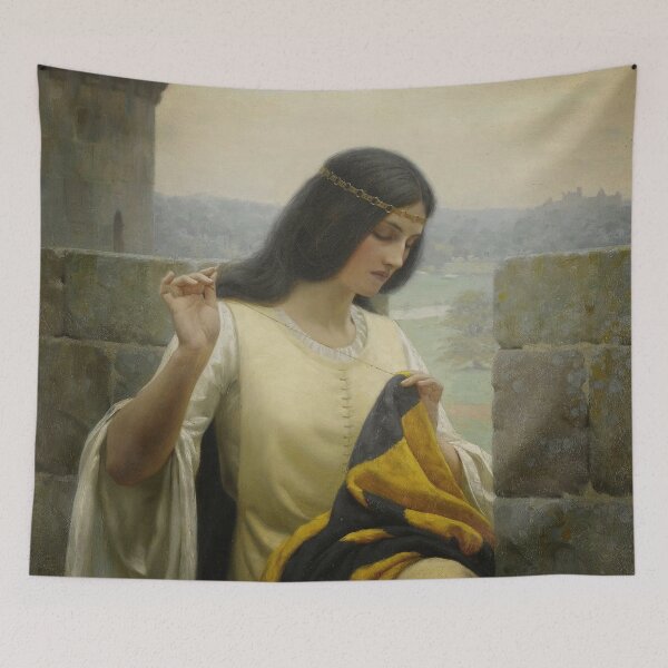 Item preview, Stitching of the Standard - Edmund Leighton designed and sold by Vintage Detective Art.