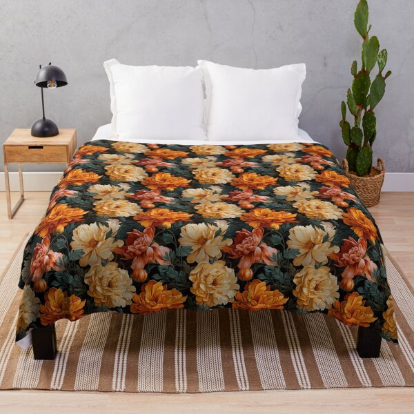 Item preview, Marigold Tile 09: Sun-Kissed Ruffles in a Field of Golden Fire Leafy Thrones designed and sold by TheBrainArt.
