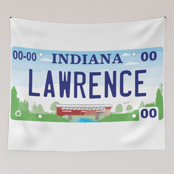 Item preview, Lawrence Indiana License Plate designed and sold by Decal Mania.