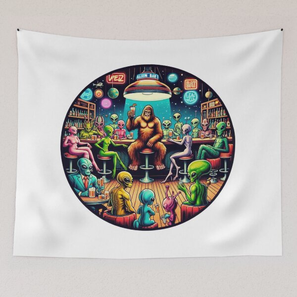Item preview, Bigfoot And Aliens | Ufo | Believe | Space Party designed and sold by ShopCoolStop.