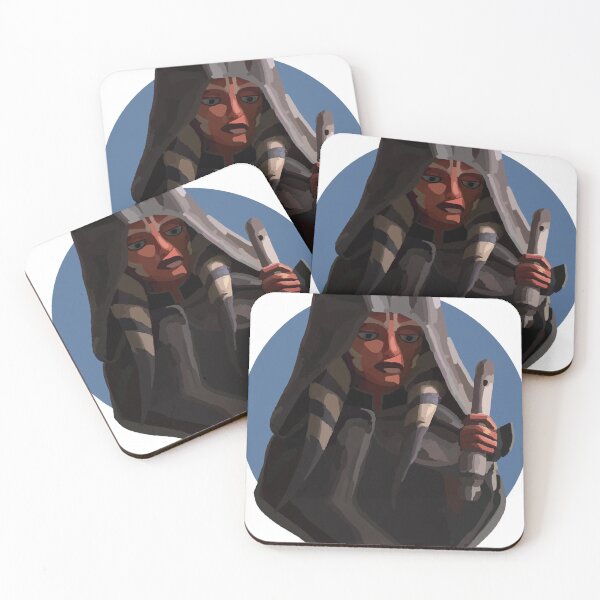 Item preview, Ahsoka Tano Portrait Blue Background  designed and sold by Sofkey.