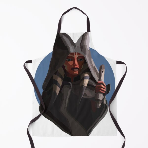 Artikelvorschau, Ahsoka Tano Portrait Blauer Hintergrund entworfen und verkauft von Sofkey.