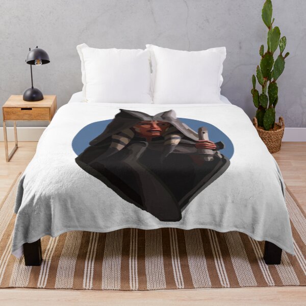 Artikelvorschau, Ahsoka Tano Portrait Blauer Hintergrund entworfen und verkauft von Sofkey.