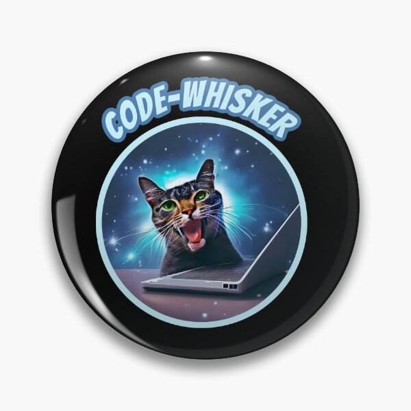 Item preview, Code whisker. Funny cat coding on computer. designed and sold by Unitepeople.