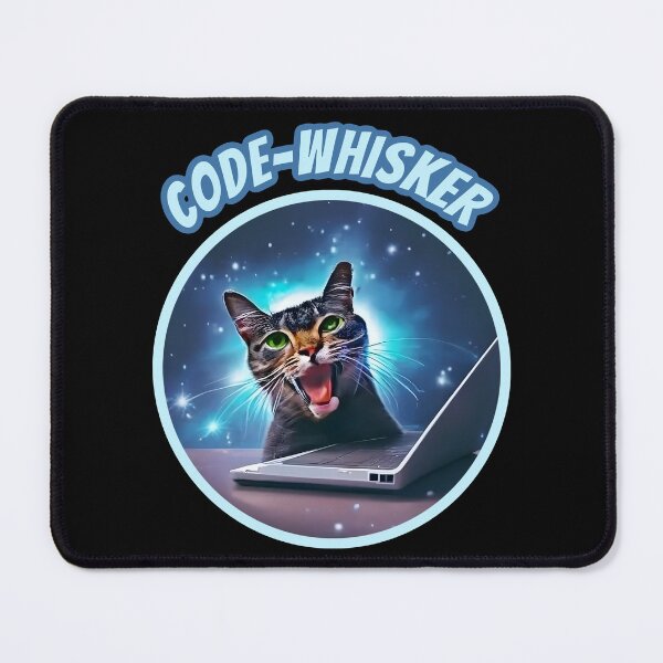 Item preview, Code whisker. Funny cat coding on computer. designed and sold by Unitepeople.