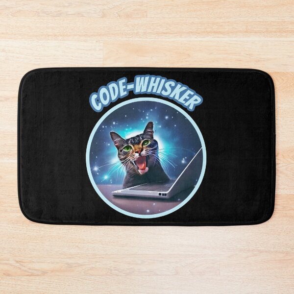 Item preview, Code whisker. Funny cat coding on computer. designed and sold by Unitepeople.