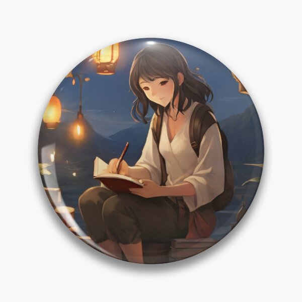Item preview, My Book an Anime Girl Writing Her Journal designed and sold by UBdesign.