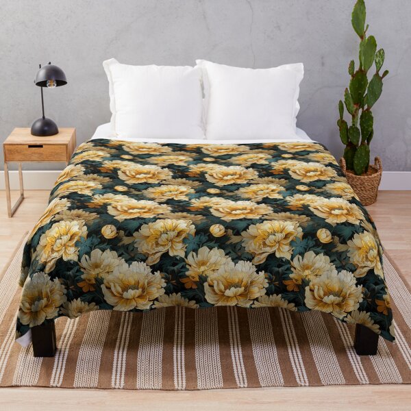 Item preview, Marigold Tile 11: Sun-Kissed Ruffles in a Field of Golden Fire Leafy Thrones designed and sold by TheBrainArt.