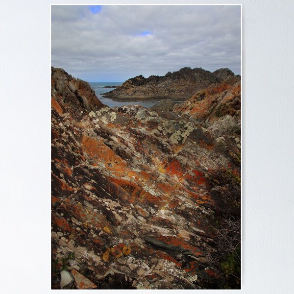 Item preview, lichen covered outcrops at Sarah Ann Rocks (Tasmania) designed and sold by Gaylene Norton.
