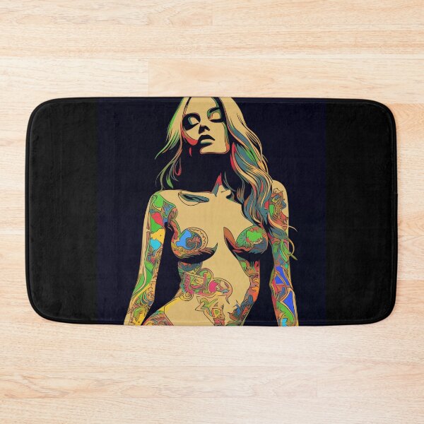 Artikelvorschau, Hippie Tattooed Woman Triptych 01 entworfen und verkauft von CoolMantras.