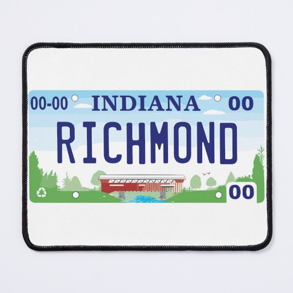 Item preview, Richmond Indiana License Plate designed and sold by Decal Mania.