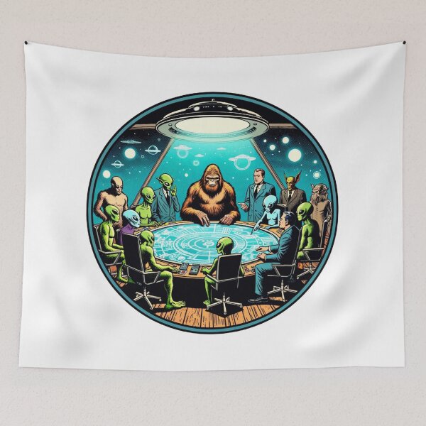 Item preview, Bigfoot And Aliens | Ufo | Believe | The Meeting designed and sold by ShopCoolStop.
