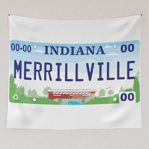 Item preview, Merrillville Indiana License Plate designed and sold by Decal Mania.