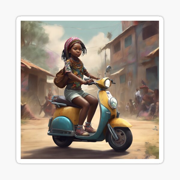 Sticker  Moped Girl, 2,49 €