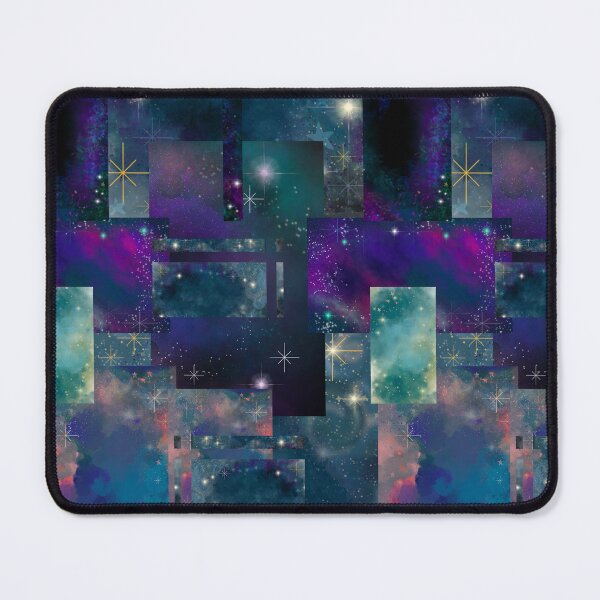 Item preview, Galaxy Scrap Quilt Abstract Art Collage No. 5, Blue Purple Teal designed and sold by Kristi Duggins.