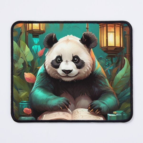 Item preview, My Book Panda Reading under The Lanterns designed and sold by UBdesign.