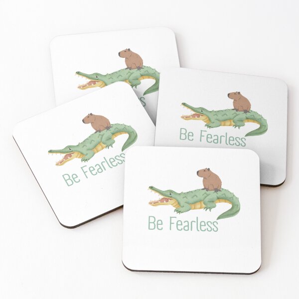 Item preview, Be Fearless Capybara Riding Alligator Crocodile designed and sold by gillys.
