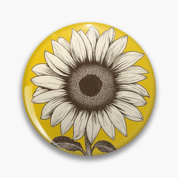Item preview, Vintage Botanical Sunflower Sketch designed and sold by inkArtistryfine.