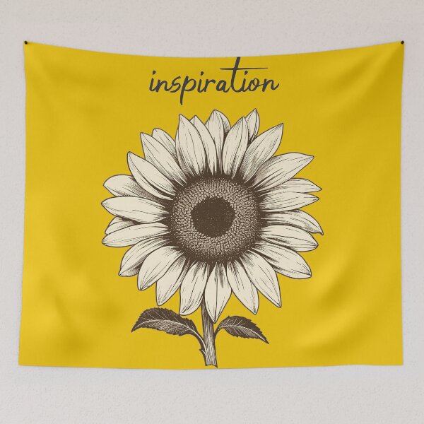 Item preview, Vintage Botanical Sunflower Sketch designed and sold by inkArtistryfine.