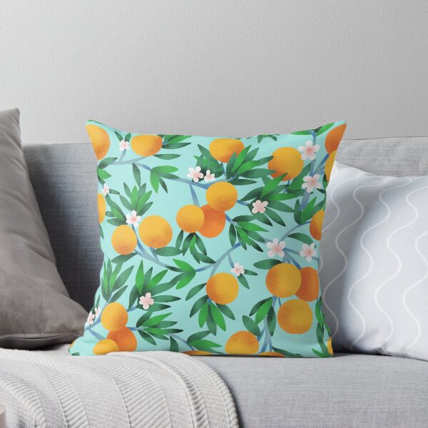 Item preview, oranges blossom leaves pattern designed and sold by permare.
