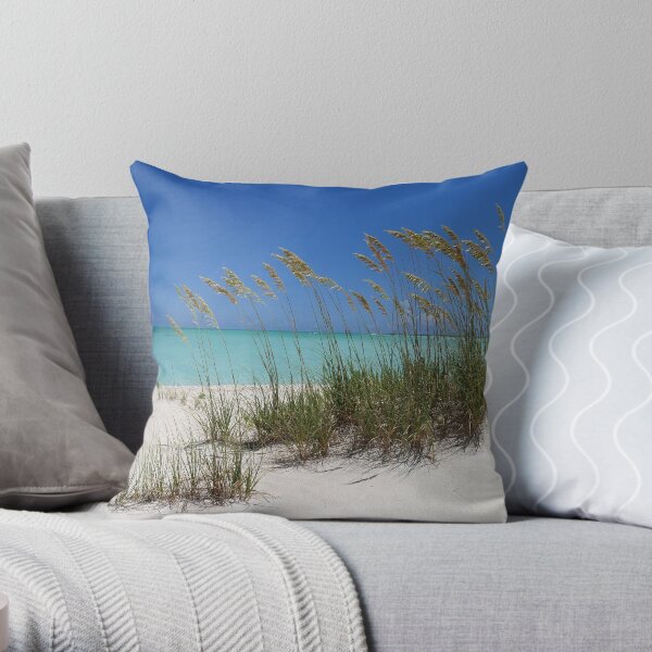 Sea Grass at Treasure Cay Throw Pillow