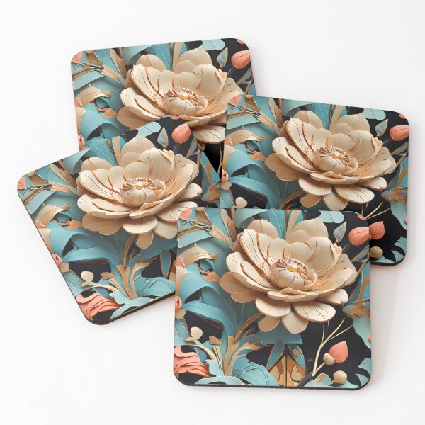 Item preview, Elegant Golden Textured Flowers designed and sold by PlanetMarker.