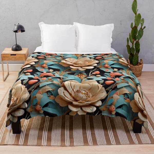Item preview, Elegant Golden Textured Flowers designed and sold by PlanetMarker.
