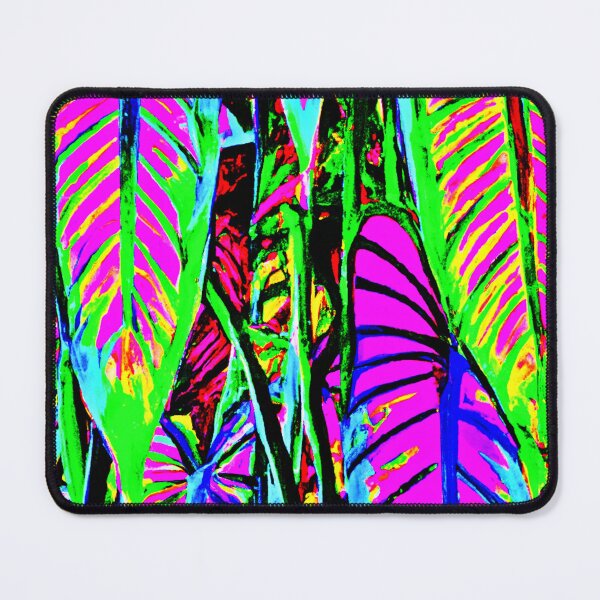 Item preview, VividNeon Leaves Pattern designed and sold by Health And Fitness Posts e-Store.